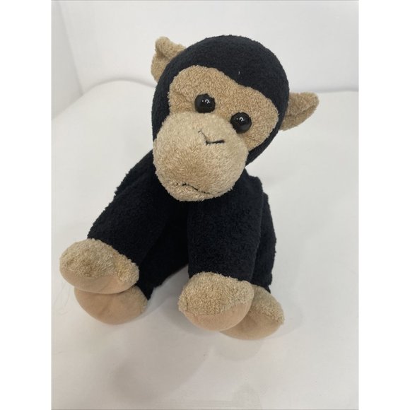 K & M Toys Monkey Beanbag 203 Black Tan Black Eyes K M